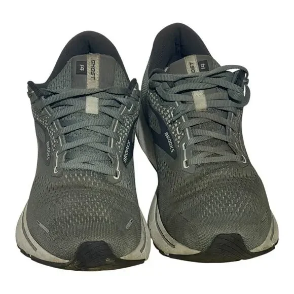 Brooks Ghost 14 Gray Running Shoes Men’s Size 13 Neutral Cushion Sneakers - Picture 3 of 8